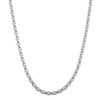 Sterling Silver Solid 4.4mm Oval Rolo Link Chain w/ Lobster Clasp 16" - 24"