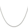 Sterling Silver Hollow 3mm Beaded Box Chain w/ Lobster Clasp 16" - 20"