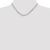 Sterling Silver Solid 4.5mm Plain Flat Figaro Chain w/ Lobster Clasp 16" - 24"
