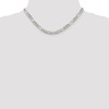 Sterling Silver Solid 5.5mm Plain Flat Figaro Chain w/ Lobster Clasp 16" - 24"