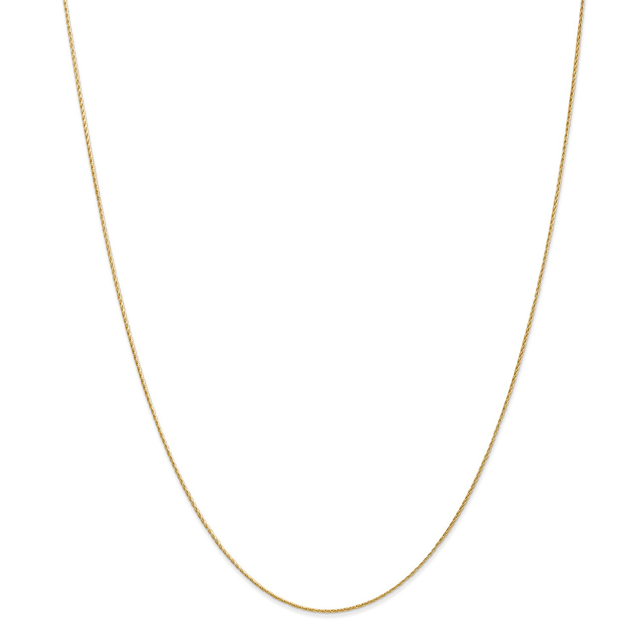 14k Yellow Gold 0.80mm Baby Parisian Wheat Chain w/ Lobster Clasp