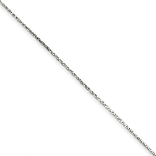 Sterling Silver 1.25mm Diamond Cut Franco Bracelet w/ Lobster Clasp 7" - 8"