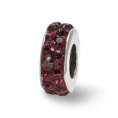 Crystals from Swarovski Double Row June Bead Sterling Silver Reflection Beads