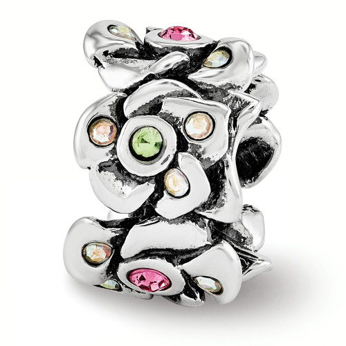 Crystals from Swarovski Cherry Blossoms Bead Sterling Silver Reflection Beads