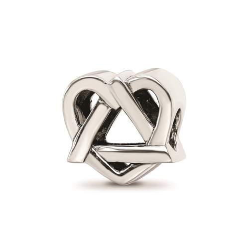 Reflection Beads 925 Sterling Silver Heart Adoption Symbol Themed Bead