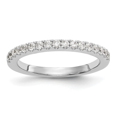 14k White Gold Classic Diamond Wedding Band Anniversary Ring 1/4 Ct to 1/2 Ct.