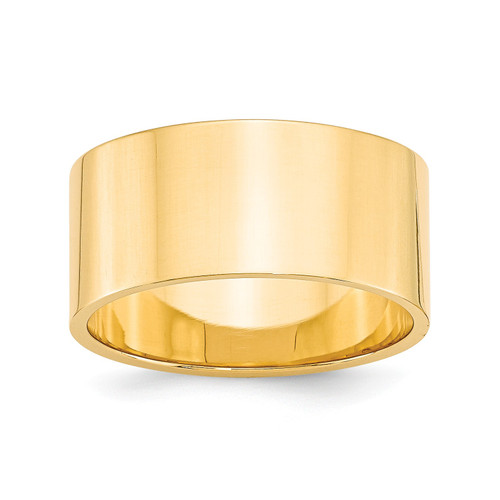 14k Yellow Gold Unisex Lightweight 10mm Flat Wedding Band Sizes 4 to 14 14k Yellow Gold Unisex Lightweight 10mm Flat Wedding Band Sizes 4 to 14