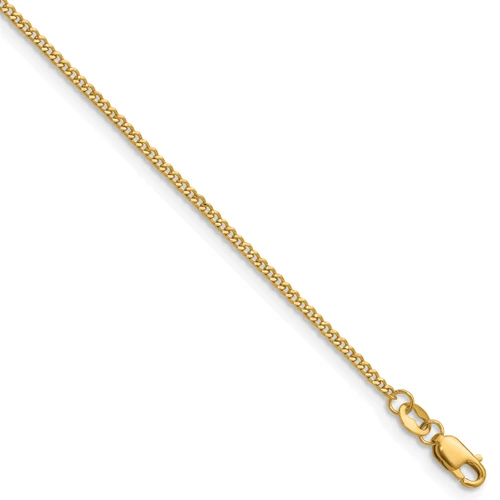 1/20 14k Gold Filled Lobster Clasp Solid Plain 1.5mm Curb Chain | 16" to 20"