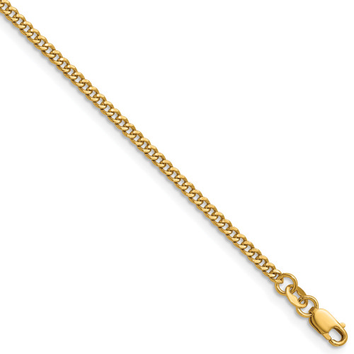 1/20 14k Gold Filled Lobster Clasp Solid Polished 2.3mm Curb Chain | 16" to 20"