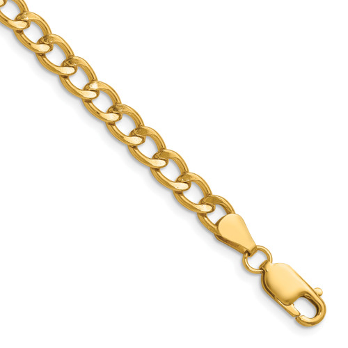 1/20 14k Gold Filled Lobster Clasp Solid Polished 5.25mm Curb Chain | 16" to 20"