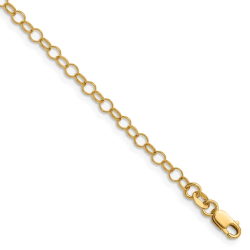 1/20 14k Yellow Gold Filled Lobster Clasp Solid 3.20mm Rolo Chain | 16" to 20"