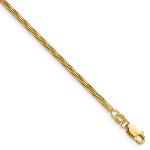1/20 14k Yellow Gold Filled Lobster Clasp Solid 2mm Snake Chain | 16" to 20"
