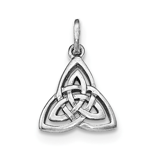 .925 Sterling Silver Polished Small Plain Celtic Trinity Symbol Pendant .925 Sterling Silver Polished Small Plain Celtic Trinity Symbol Pendant