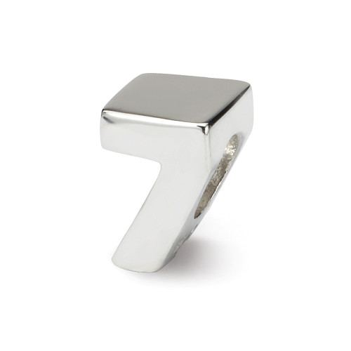 Numeral 7 Bead .925 Sterling Silver Reflection Beads