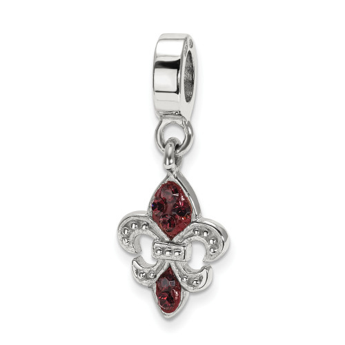 Crystals from Swarovski Fleur De Lis Bead Sterling Silver Reflection Beads