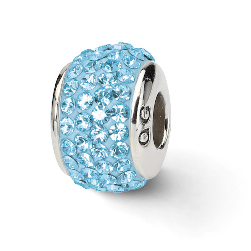 Sky Blue Crystals from Swarovski Bead .925 Sterling Silver Reflection Beads