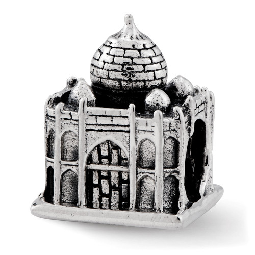 Taj Mahal Bead .925 Sterling Silver Antiqued Finish Reflection Beads