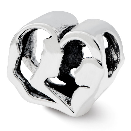 Mother and Baby Bead .925 Sterling Silver Antique Reflection Beads