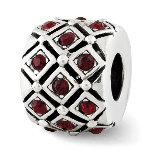 Crystals from Swarovski January Garnet Bead Sterling Silver Reflection Beads