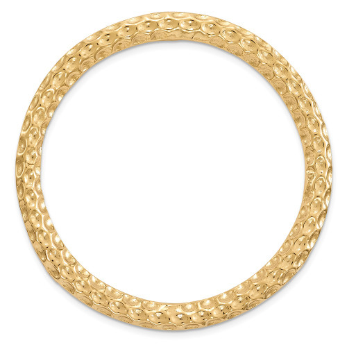 Sterling Silver Gold Tone Large Textured Hammered Slide Stackable Expressions