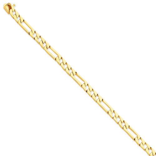 14k Yellow Gold 6mm Polished Fancy Figaro Link Chain w/ Box Clasp 18" - 24"