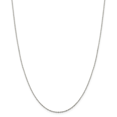 Sterling Silver Solid .50mm Flat Cable Link Chain w/ Spring Ring Clasp 16" - 24"