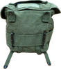green canvas bag back