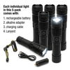P50 LED Rechargeable Flashlights with Accessories – 5 Pack