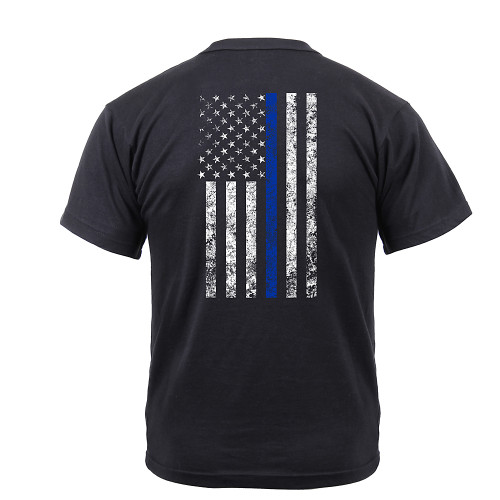THIN BLUE LINE SHIELD & FLAG ATHLETIC FIT T-SHIRT