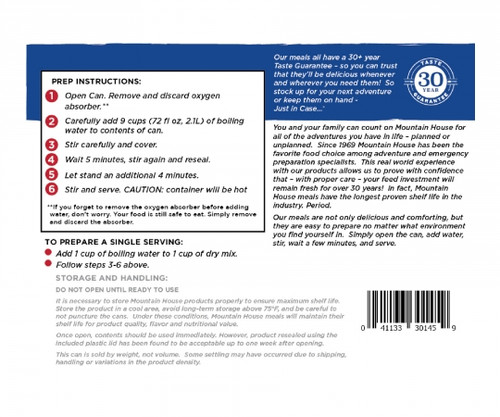 MOUNTAIN HOUSE BEEF STEW #10 CAN CL MOUNTAIN HOUSE BEEF STEW #10 CAN CL