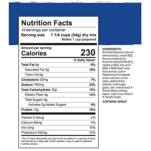 MOUNTAIN HOUSE CHILI MAC WITH BEEF #10 CAN CL MOUNTAIN HOUSE CHILI MAC WITH BEEF #10 CAN CL