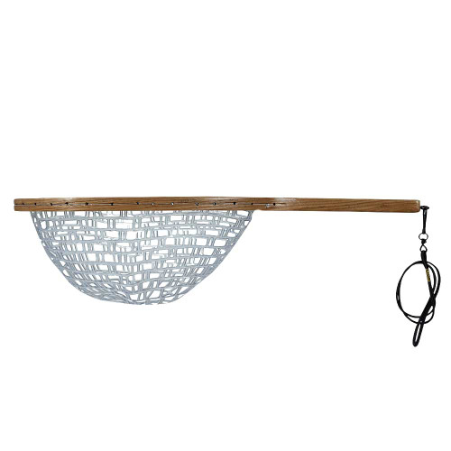 RUBBER FISH NET WITH WOOD HANDLE 23" LONG