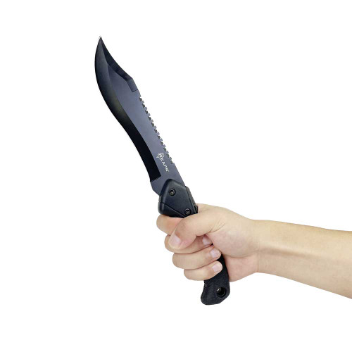 BLACK OXIDE SERRATED BOWIE KNIFE BLACK OXIDE SERRATED BOWIE KNIFE