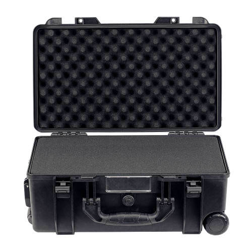VOODOO TACTICAL MOLDED HARD CASE WITH WHEELS AND RETRACTABLE HANDLE