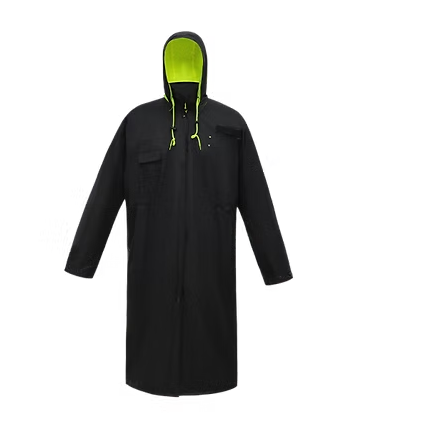 Reversible Rain Cost With Detachable Hood Class 3 HI-VIZ Yellow Black