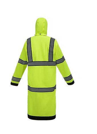 Reversible Rain Cost With Detachable Hood Class 3 HI-VIZ Yellow Black