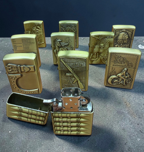 Zippo Style Lighters 10-Pack Assorted Designs