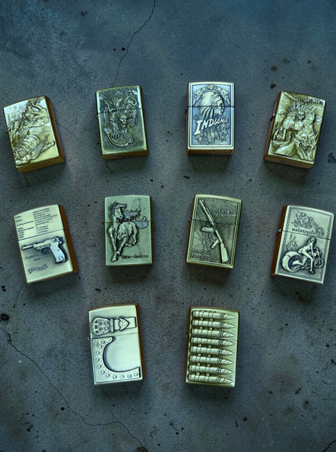 Zippo Style Lighters 10-Pack Assorted Designs