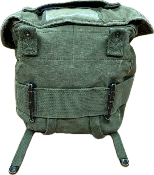 green canvas bag back
