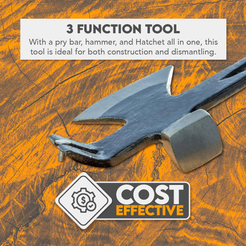 3-in-1 Multi-Function Survival Hatchet with Hammer & Pry Bar