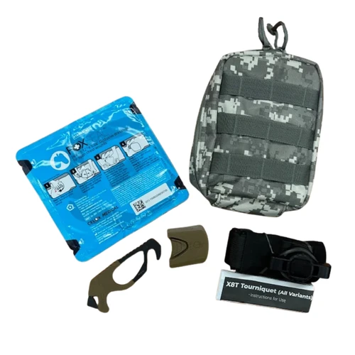Tactical Emergency Bleeding Control Kit – X8T Tourniquet, Gerber Strap Cutter & FOX Chest Seals