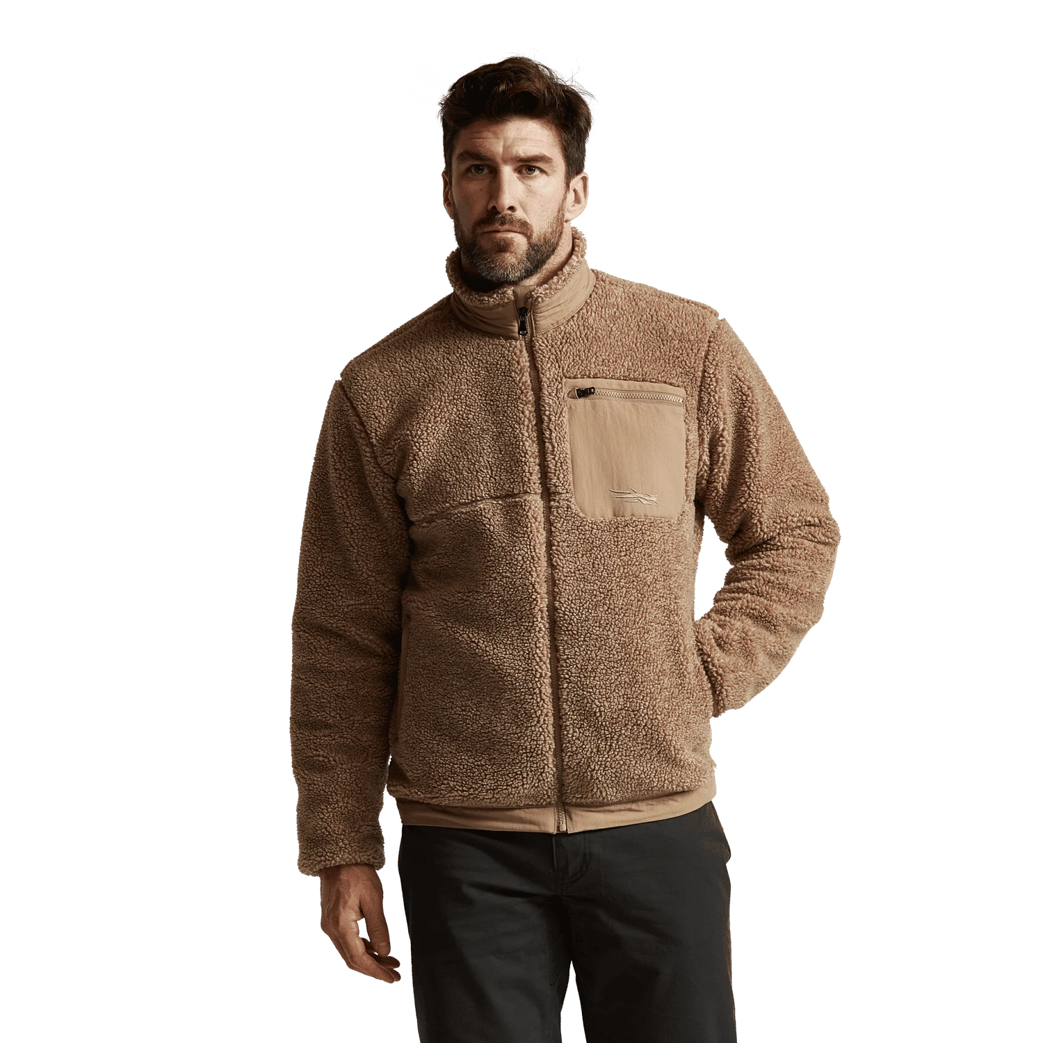 Мужская куртка SITKA Bluff Berber Jacket - 2024, цвет: Натуральный меланжевый — фото 4