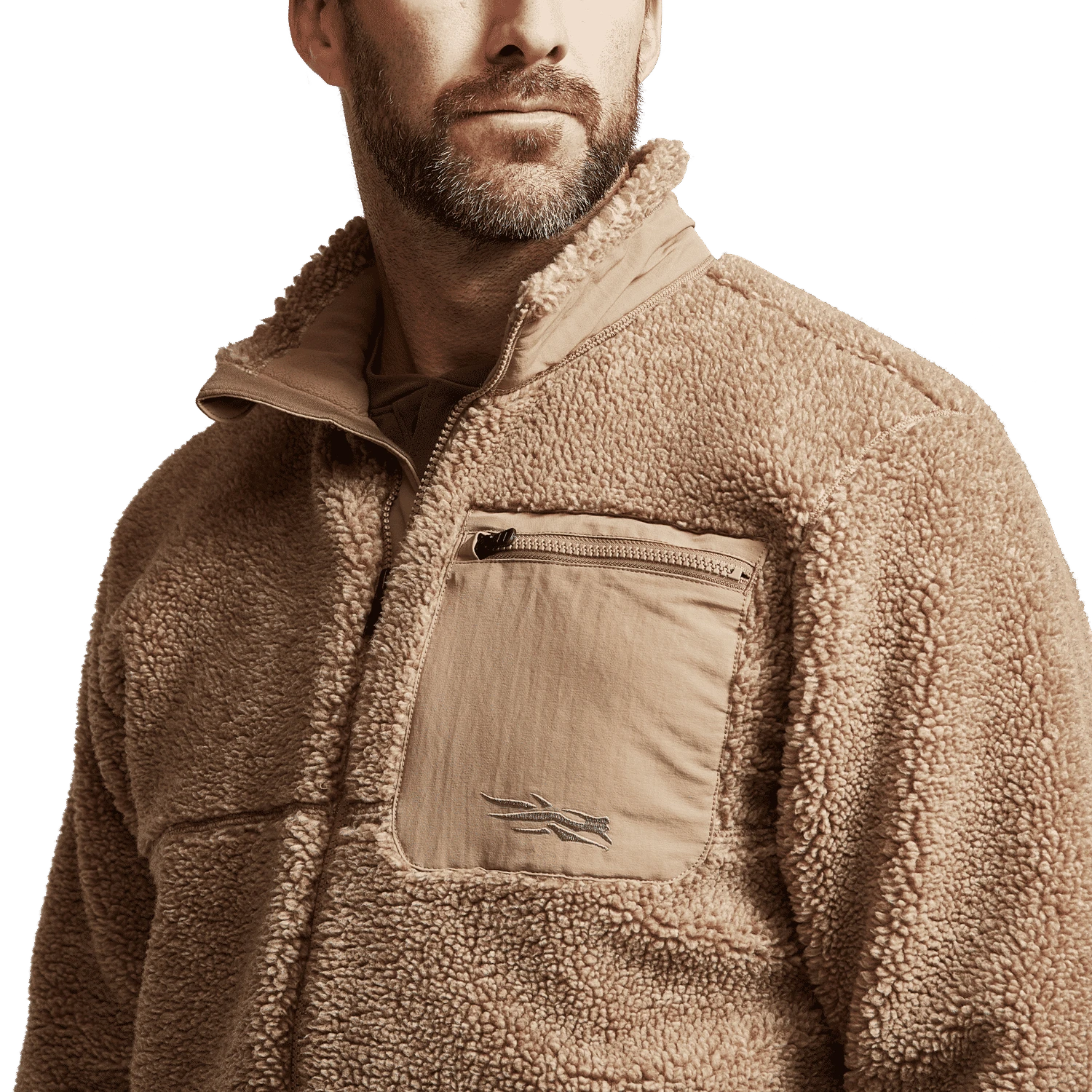 Мужская куртка SITKA Bluff Berber Jacket - 2024, цвет: Натуральный меланжевый — фото 10