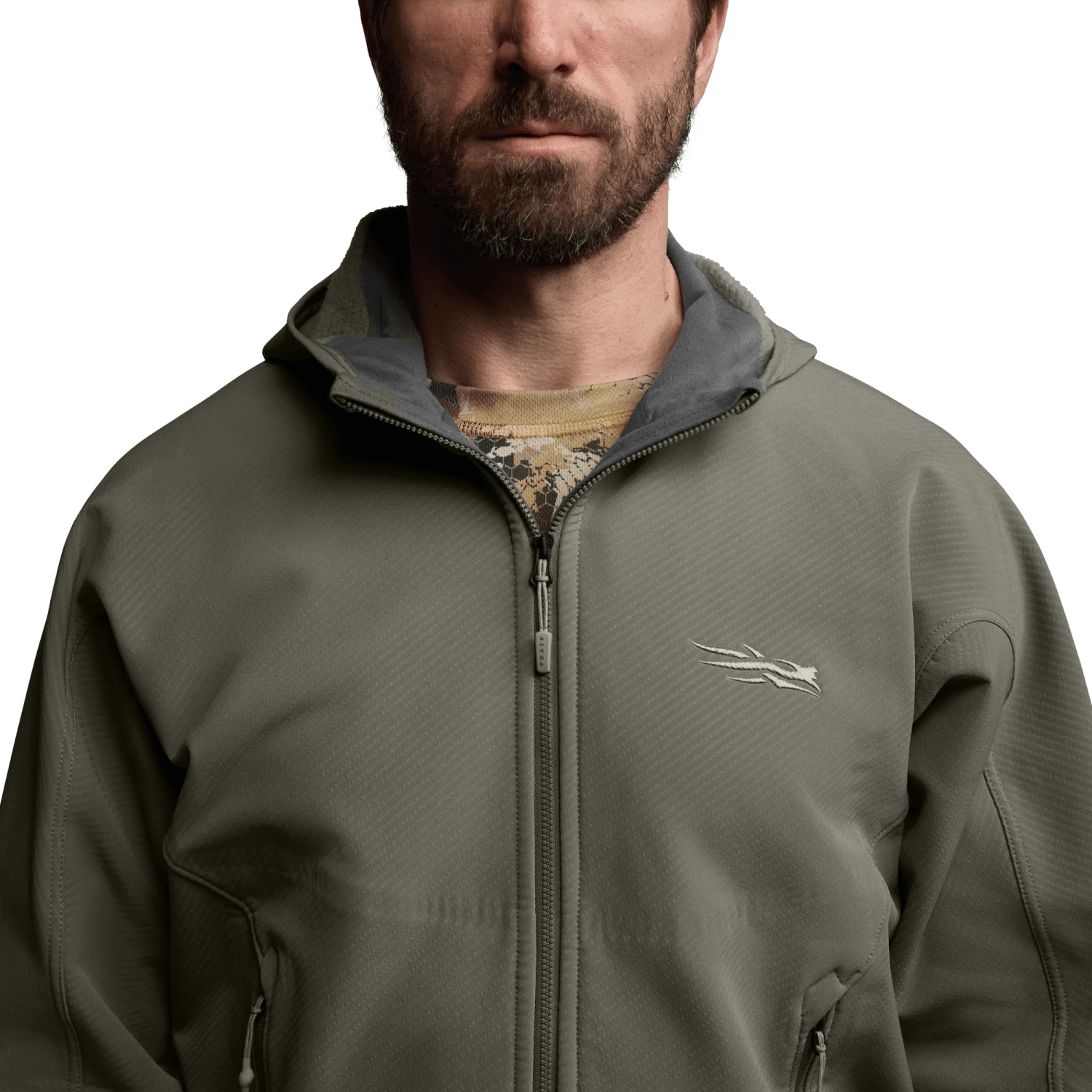 Мужская куртка SITKA Alpha Fleece Hooded, цвет: Коричневый, вариант 1 — фото 7
