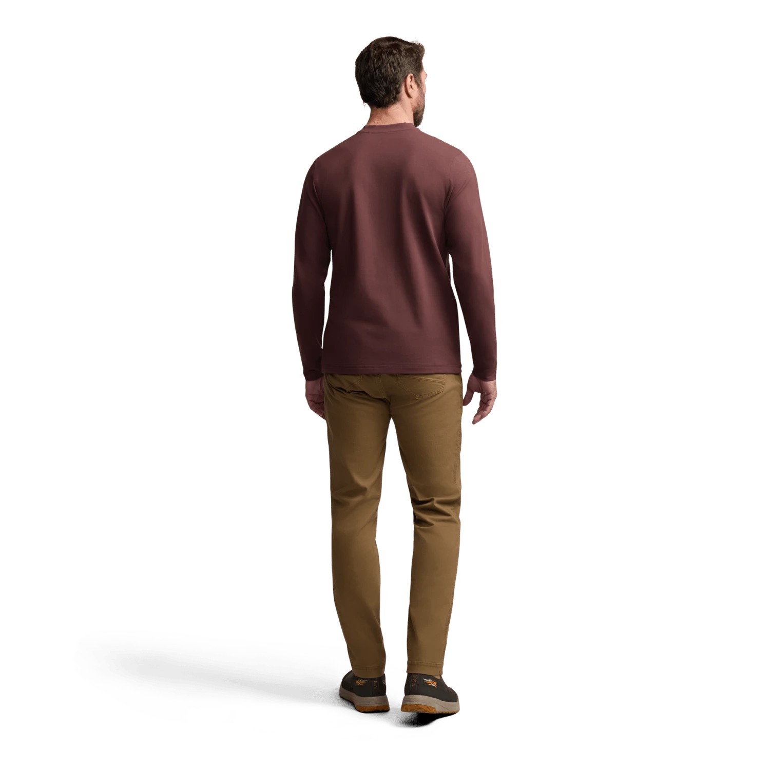 Мужской топ SITKA Foothills Long Sleeve Henley, цвет: Вишнёвый — фото 7