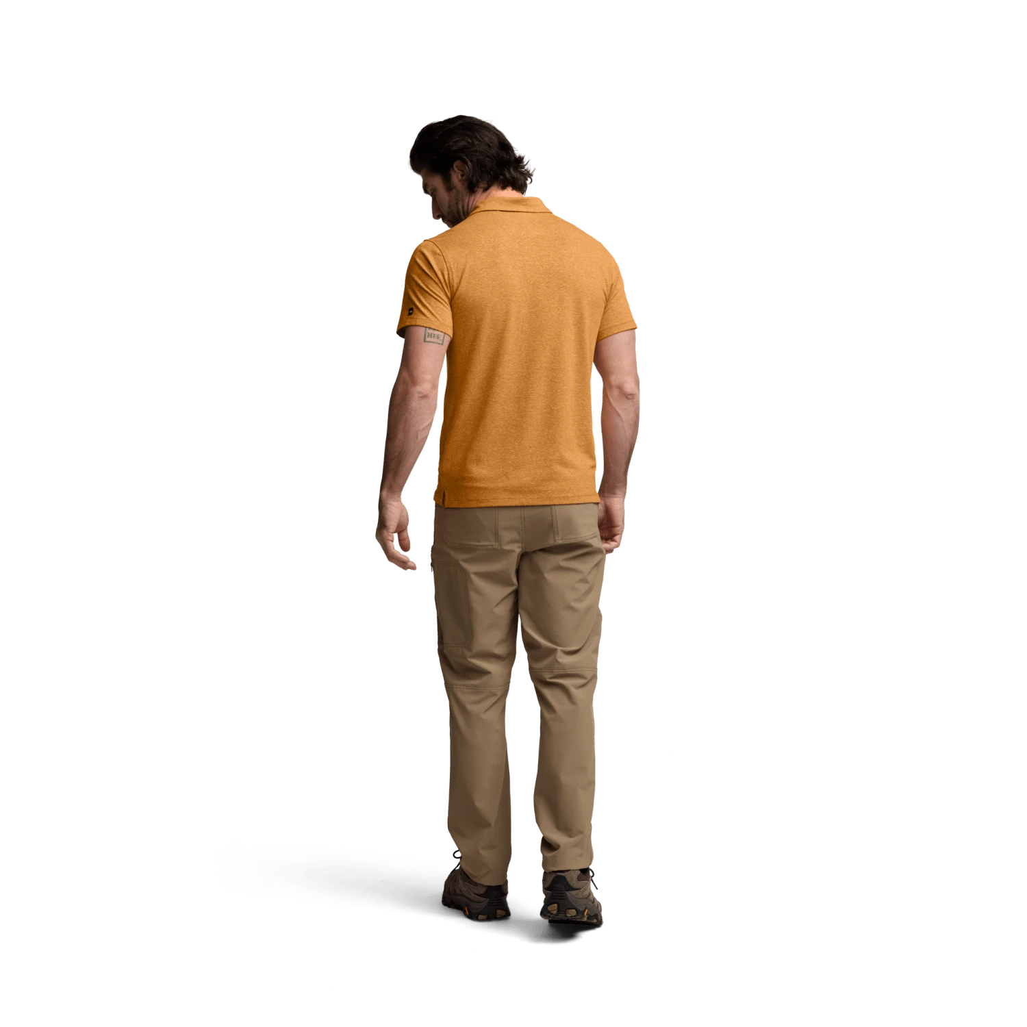 Мужское поло SITKA Essential SS Polo, цвет: Меланжевый — фото 4