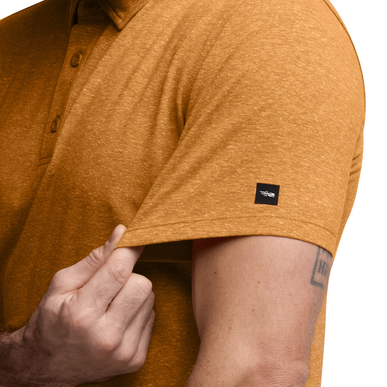 Мужское поло SITKA Essential SS Polo, цвет: Меланжевый — фото 10