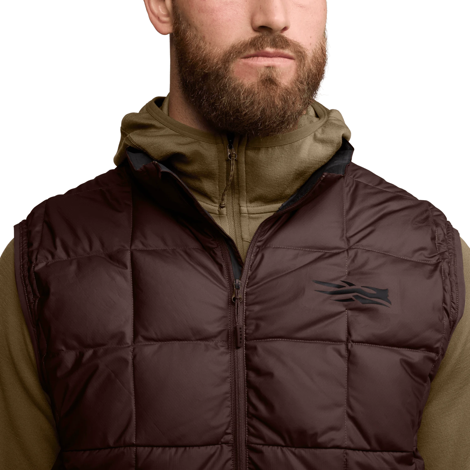 Мужской жилет SITKA Microdown Vest, цвет: Вишнёвый — фото 7