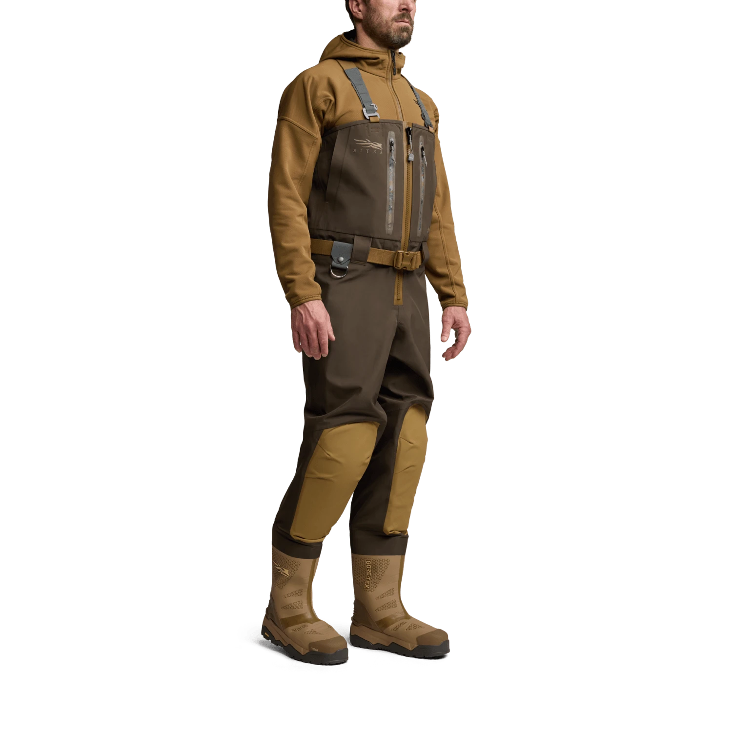 Мужские комбинезоны SITKA Delta VentLite Zip GTX Wader, цвет: Земляной — фото 3