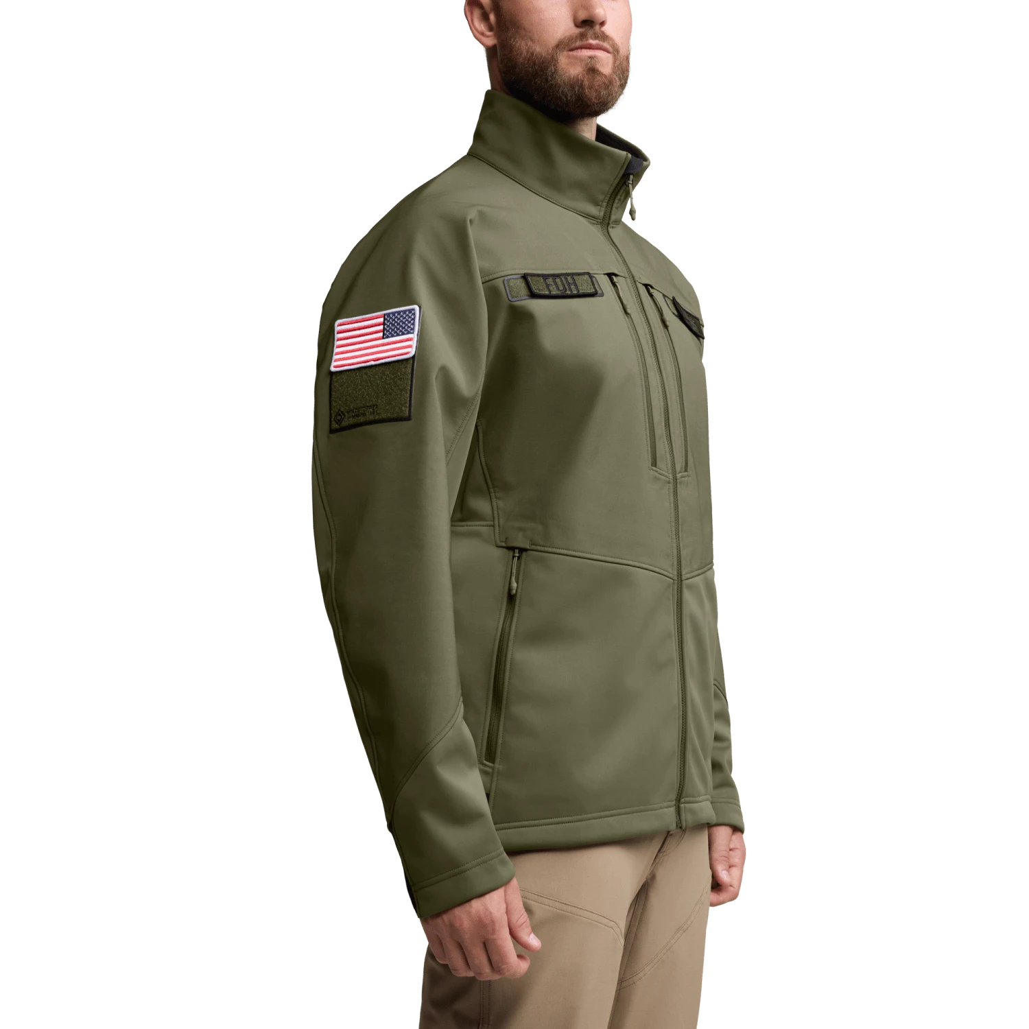 Мужская куртка SITKA Jetstream Jacket - FOH Edition, цвет: Оливковый — фото 4